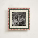 "gingham layers" - Holiday Cards in Cranberry by Ellen Schlegelmilch - Front