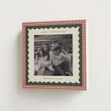 "gingham layers" - Holiday Cards in Cranberry by Ellen Schlegelmilch - Folded Card