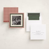 "gingham layers" - Holiday Cards in Cranberry by Ellen Schlegelmilch - Assembled