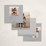 "Gingham Vintage" - Holiday Cards in Ash by Emily Betts - Back of Card Options