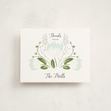 "Sweet Blooms" - Flat Baby Shower Thank You Cards in Mint by Lehan Veenker - Front