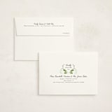"Sweet Blooms" - Flat Baby Shower Thank You Cards in Mint by Lehan Veenker - FREE Recipient Addressing