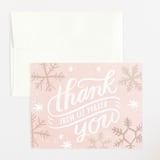 "Baby It's Cold Outside" - Baby Shower Thank You Cards in Blush by Alethea and Ruth - Front