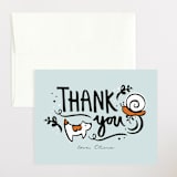 "Frogs and Snails" - Baby Shower Thank You Cards in Sky by JeAnna Casper - Front