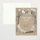 "Woodland's welcome" - Baby Shower Thank You Cards in Kraft by Jennifer Wick - Front