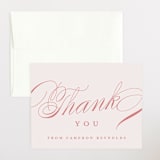 "Classique" - Baby Shower Thank You Cards in Peony by Carolyn MacLaren - Front