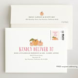 "Autumn Pumpkin" - Baby Shower Thank You Cards in Peach by Karidy Walker - FREE Recipient Addressing