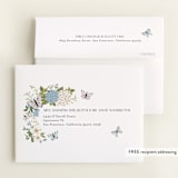 "Garden Love" - Baby Shower Thank You Cards in Periwinkle by Susan Moyal - FREE Recipient Addressing