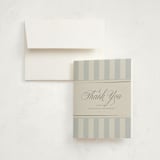"On Board" - Baby Shower Thank You Cards in Fog by Stephanie Hawkes - Card with Envelope