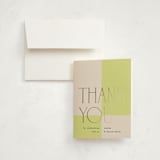 "two times" - Baby Shower Thank You Cards in Lime by letterfix - Card with Envelope