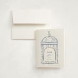 "Birdie" - Baby Shower Thank You Cards in Bluebell by Gwen Bedat - Card with Envelope