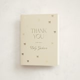 "Mini Bows" - Baby Shower Thank You Cards in Vanilla by Vera Lim - Front