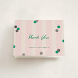 "Preppy Confetti" - Baby Shower Thank You Cards in Peony by Olivia Raufman - Front