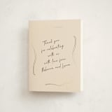 "Tied with Love" - Baby Shower Thank You Cards in Linen by Joyce Pinheiro - Front