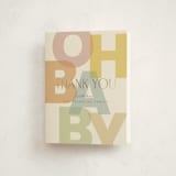 "Layers" - Baby Shower Thank You Cards in Pastel by Ellen Schlegelmilch - Front