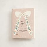 "Ribbon In Bloom" - Baby Shower Thank You Cards in Petal by Elly - Front