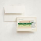 "Book Stack" - Baby Shower Thank You Cards in Blush by Palm Bridal - Card with Envelope