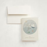 "Set Sail" - Baby Shower Thank You Cards in Pond by Jen Tips - Card with Envelope