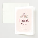 "Tweet Tweet" - Baby Shower Thank You Cards in Blush by Itsy Belle Studio - Front