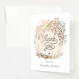"Little Pumpkin" - Baby Shower Thank You Cards in Peach by Paper Sun Studio - Front
