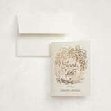 "Little Pumpkin" - Baby Shower Thank You Cards in Peach by Paper Sun Studio - Card with Envelope