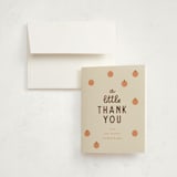 "A Little Pumpkin" - Baby Shower Thank You Cards in Pumpkin by Baumbirdy - Card with Envelope