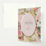 "floral jewels" - Baby Shower Thank You Cards in Wild Berry by Lori Wemple - Front