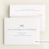 "ribbon bow drawing" - Baby Shower Thank You Cards in Dusty Blue by Cass Loh - FREE Recipient Addressing