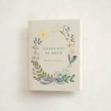 "Baby Flora" - Baby Shower Thank You Cards in Sky by Petra Kern - Front