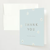 "Daisies" - Baby Shower Thank You Cards in Baby Blue by Ani Somi - Front