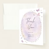 "Fabled" - Baby Shower Thank You Cards in Blush by Jelena Vuletic - Front