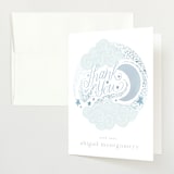 "Over the Moon" - Baby Shower Thank You Cards in Celestial by Joanna Griffin - Front