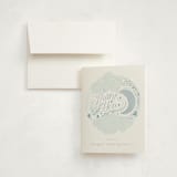 "Over the Moon" - Baby Shower Thank You Cards in Celestial by Joanna Griffin - Card with Envelope