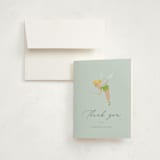 "Disney’s Tinkerbell Magic" - Baby Shower Thank You Cards in Sage by frau brandt - Card with Envelope