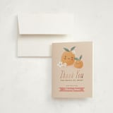 "little cutie oranges" - Baby Shower Thank You Cards in Peach by Karidy Walker - Card with Envelope