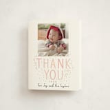 "100 days" - Baby Shower Thank You Cards in Blush by Alethea and Ruth - Front