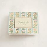 "Vintage blossom" - Foil-Pressed Baby Shower Thank You Cards in Sky by Creo Study - Front