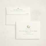 "Vintage blossom" - Foil-Pressed Baby Shower Thank You Cards in Sky by Creo Study - FREE Recipient Addressing
