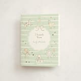 "Nursery Rhyme" - Foil-Pressed Baby Shower Thank You Cards in Mint by Jennifer Wick - Front