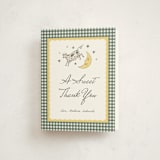 "Over the Moon" - Foil-Pressed Baby Shower Thank You Cards in Dandelion by Heather Schertzer - Front