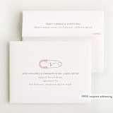 "Diaper Pin" - Baby Shower Thank You Cards in Petal by Lehan Veenker - FREE Recipient Addressing
