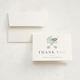 "Love and Flowers" - Baby Shower Thank You Cards in Mint by Juliana Zimmermann - Card with Envelope