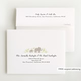 "Savannah animals" - Baby Shower Thank You Cards in Sage by Jennifer Wick - FREE Recipient Addressing