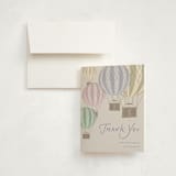 "Balloons" - Baby Shower Thank You Cards in Bluebird by Kampai Designs - Card with Envelope