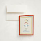 "Cross-Stitched Sampler" - Baby Shower Thank You Cards in Rainbow by Erin L. Wilson - Card with Envelope