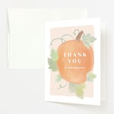 "Lil Pumpkin" - Baby Shower Thank You Cards in Blush by Creo Study - Front