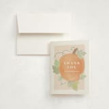 "Lil Pumpkin" - Baby Shower Thank You Cards in Blush by Creo Study - Card with Envelope