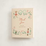 "Little Sugar Plum" - Baby Shower Thank You Cards in Cream by Jennifer Wick - Front