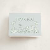 "Woodland Party" - Baby Shower Thank You Cards in Bluebird by Julie Murray - Front