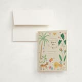 "A Little Wild One Baby Shower" - Baby Shower Thank You Cards in Linen by Celine Nguyen - Card with Envelope